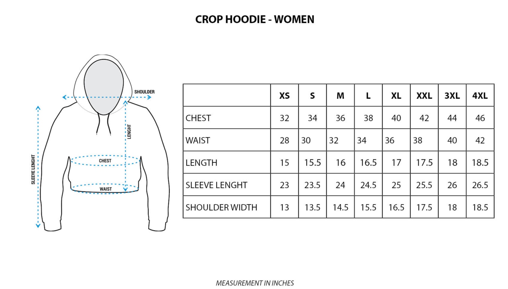 AOP Non Zipper Crop Hoodie Women