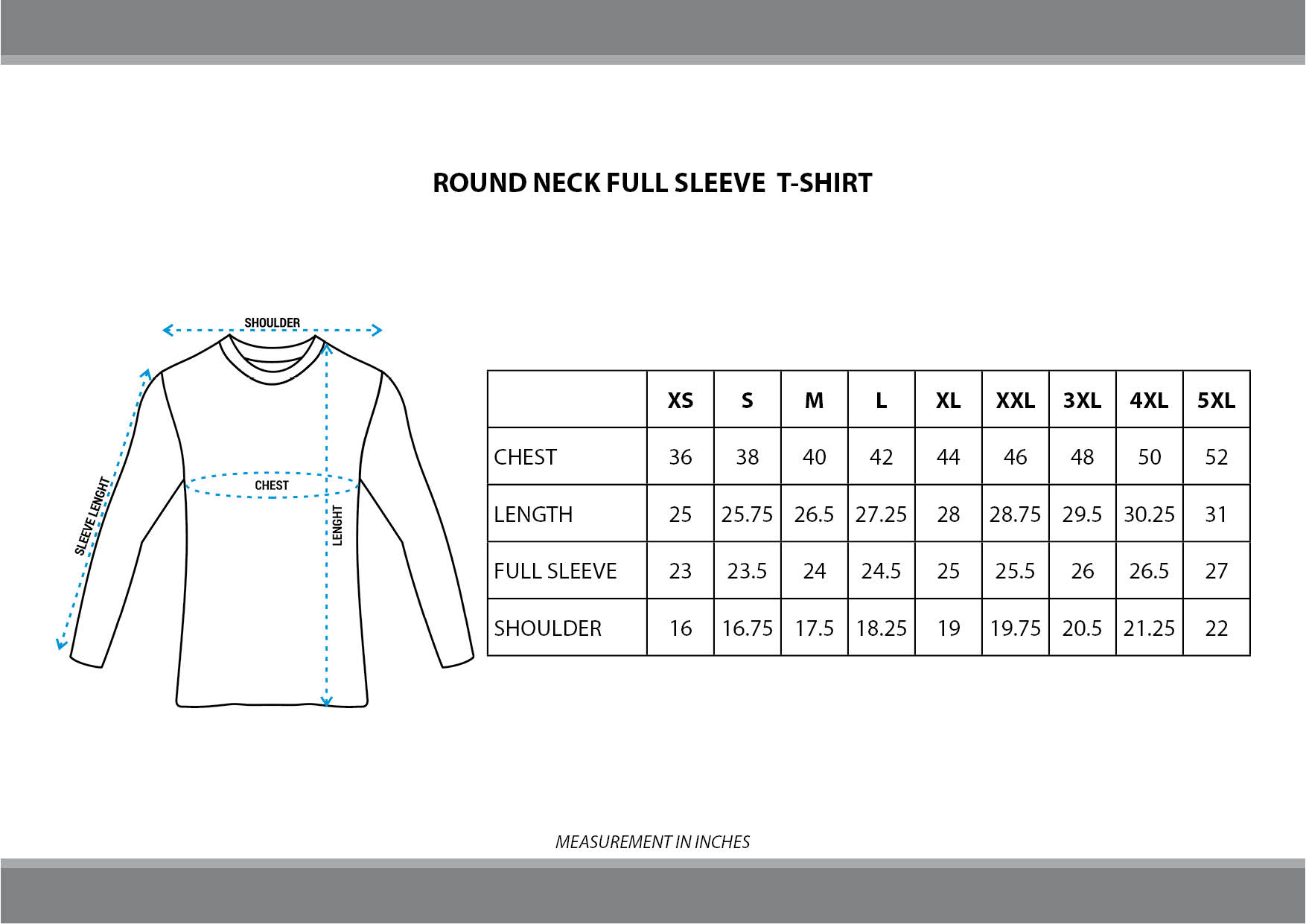 AOP Round Neck Full Sleeve T-shirts